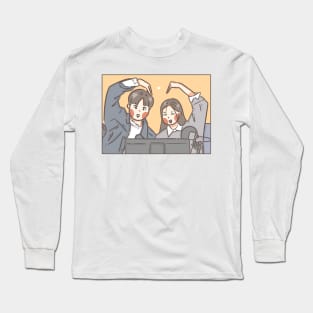 Park Jihoon and Hong Yeji Long Sleeve T-Shirt